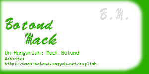 botond mack business card